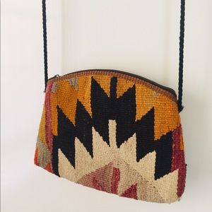 Boutique/Vintage Southwest print carpet weave bag